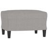 vidaXL Canap&eacute; &agrave; 3 places avec repose-pieds Gris clair 180 cm Tissu