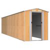 vidaXL Abri de jardin Marron clair 192x772x223 cm Acier galvanis&eacute;