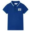 vidaXL Polo pour enfants bleu fonc&eacute; 140