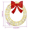 vidaXL Couronne avec 80 LED Blanc chaud 91 x 91 x 9 cm PET