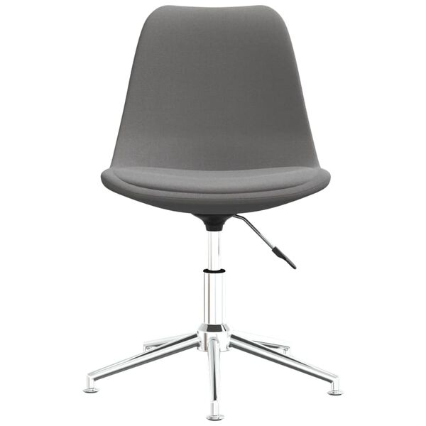 vidaXL Chaise pivotante de bureau Gris clair Tissu