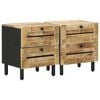 vidaXL Table de chevet 2 pc Naturel 40 x 33 x 46 cm