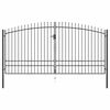vidaXL Double portail avec haut sous forme de lance 400 x 249,5 cm