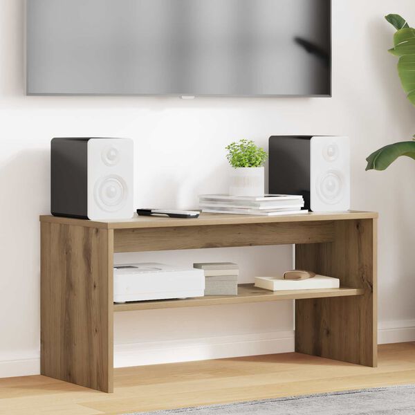 vidaXL Meuble TV Ch&ecirc;ne artisanal 80 x 35 x 40 cm Bois d'ing&eacute;nierie