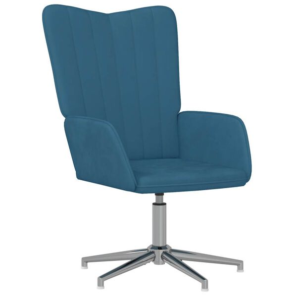 vidaXL Chaise de relaxation Bleu Velours