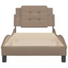 vidaXL Cadre de lit sans matelas Zadar cappuccino 80x200 cm similicuir