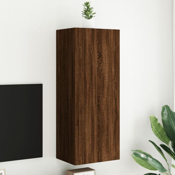 vidaXL Meuble TV mural ch&ecirc;ne marron 40,5x30x102 cm bois d'ing&eacute;nierie