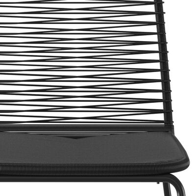 vidaXL Chaises d'extérieur lot de 4 Résine tressée Noir