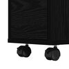 vidaXL Ensemble de mobilier de salle de bain avec roue Ch&ecirc;ne noir