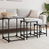 vidaXL Tables basses gigognes 3 pcs sonoma gris bois d'ing&eacute;nierie