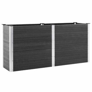 vidaXL Lit sur&eacute;lev&eacute; de jardin 200x50x91 cm WPC Gris