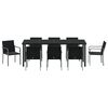 vidaXL Ensemble de salle &agrave; manger pour jardin 9 pcs Noir et gris