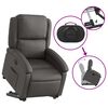 vidaXL Fauteuil inclinable électrique gris cuir véritable