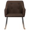 vidaXL Chaise &agrave; bascule Marron fonc&eacute; Tissu