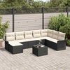 vidaXL Ensemble de canap&eacute; de jardin 9 pcs Marron Poly rotin