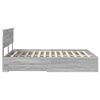 vidaXL Cadre de lit Gris Sonoma 140 x 200 cm Bois d'ing&eacute;nierie