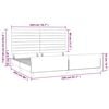 vidaXL Cadre de lit sans matelas gris clair 200x200 cm tissu