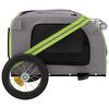 vidaXL Remorque de v&eacute;lo pour animaux de compagnie vert et gris