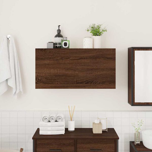 vidaXL Armoire murale de bain chêne marron 80x25x40 cm bois ingénierie