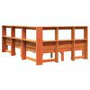 vidaXL Lit biblioth&egrave;que sans matelas cire marron 135x190 cm pin massif
