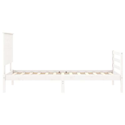 vidaXL Cadre de lit sans matelas blanc 90x200 cm bois massif