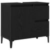 vidaXL Ensemble de mobilier de salle de bain 3 pcs Ch&ecirc;ne noir
