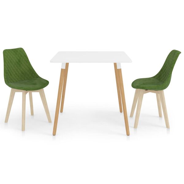 vidaXL Ensemble de salle &agrave; manger 3 pcs Vert clair