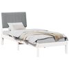 vidaXL Cadre de lit avec t&ecirc;te de lit Blanc 75 x 190 cm Pin massif