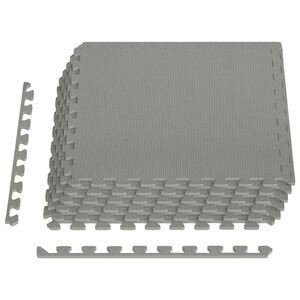 vidaXL Tapis de sol de piscine 6 pc Gris 2,16 m&sup2; Mousse EVA