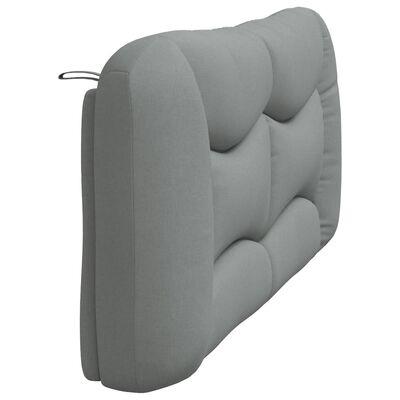 vidaXL Coussin de tête de lit gris clair 180 cm tissu