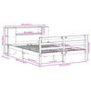 vidaXL Lit biblioth&egrave;que sans matelas cire marron 150x200 cm pin massif