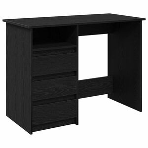 vidaXL Bureau noir 102x50x75 cm bois d'ing&eacute;nierie