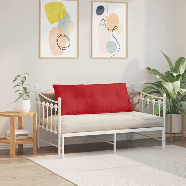 vidaXL Coussin de Dos Rouge 120 x 19 x 50 cm tissu