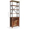 vidaXL Buffet avec &eacute;tag&egrave;res Bois de r&eacute;cup&eacute;ration massif 65x30x180 cm