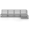 vidaXL Salon de jardin 5 pcs Gris Bois de pin massif