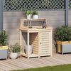 vidaXL Table de rempotage et &eacute;tag&egrave;res 82,5x50x109,5 cm bois massif pin