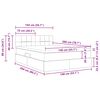 vidaXL Lit avec rangement et LED avec LED Noir 140 x 200 cm Velours
