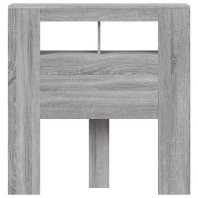 vidaXL Tête de lit à LED sonoma gris 100x18,5x103,5 cm bois ingénierie