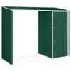 vidaXL Abri &agrave; bois de jardin Vert 245x98x159 cm Acier galvanis&eacute;