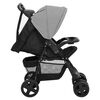 vidaXL Poussette pour bébé 2-en-1 Gris clair et noir Acier