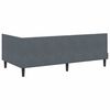 vidaXL Cadre de lit d'angle Gris fonc&eacute; 90 cm x 200 cm Velours