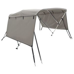vidaXL Toit bimini &agrave; 3 arceaux parois lat&eacute;rales 183x(137-152)x137 cm