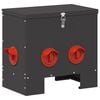 vidaXL Mangeoire pour poules 2 pcs Noir 40,5 x 25 x 38 cm