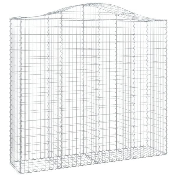 vidaXL Paniers &agrave; gabions arqu&eacute;s 13 pcs 200x50x180/200 cm Fer galvanis&eacute;
