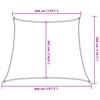 vidaXL Voile d'ombrage 160 g/m&sup2; Marron 3/4x3 m PEHD