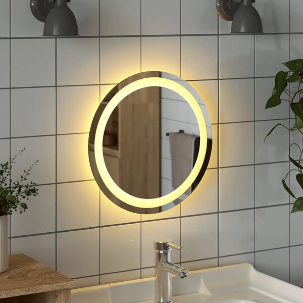 vidaXL Miroir de salle de bain &agrave; LED 40 cm rond
