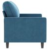vidaXL Canap&eacute; &agrave; 2 places Bleu 120 cm Velours