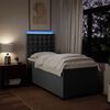 vidaXL Sommier &agrave; lattes de lit et matelas Gris fonc&eacute; 90x190 cm Tissu