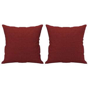 vidaXL Coussins d&eacute;coratifs lot de 2 Rouge bordeaux 40x40 cm Tissu