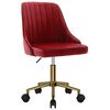 vidaXL Chaises &agrave; manger pivotantes lot de 6 rouge bordeaux velours